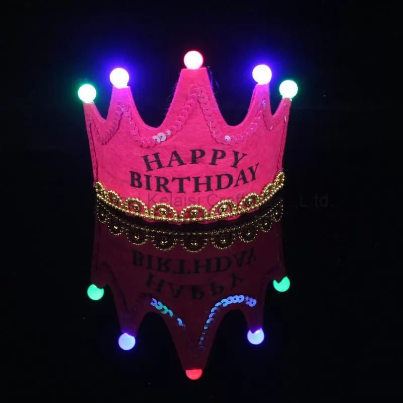 led Flash Crown Styling Birthday party hat