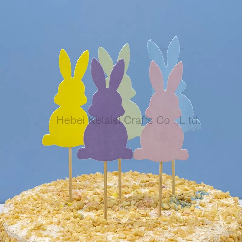 5 pcs Easter bunny cake topper