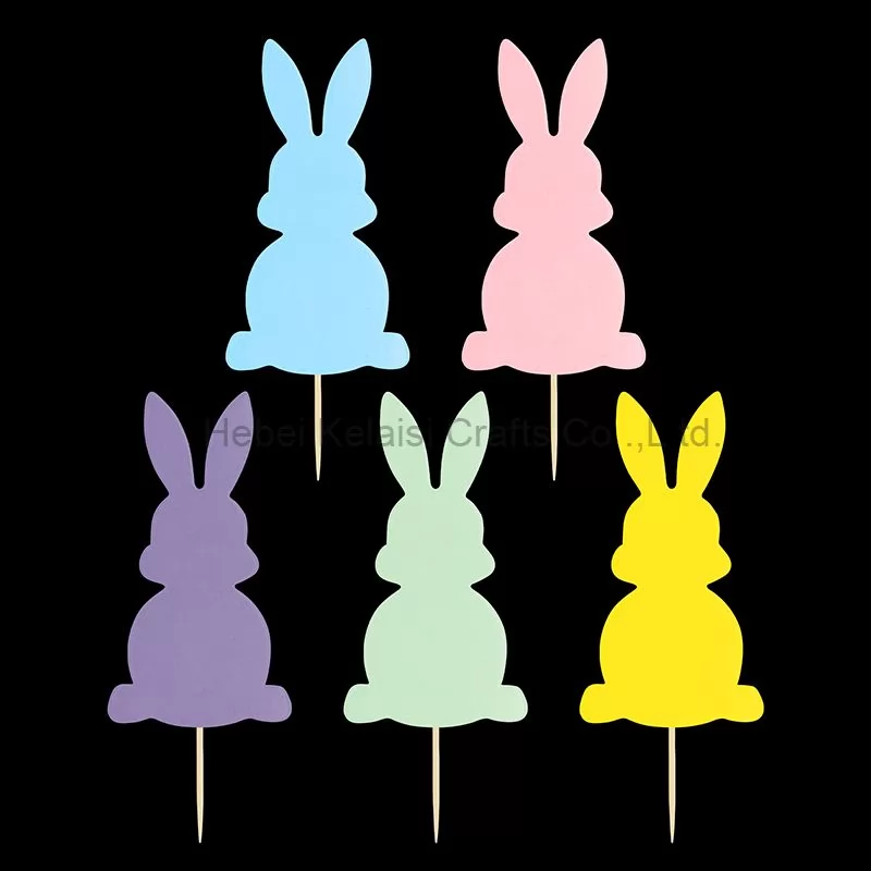 5 pcs Easter bunny cake topper