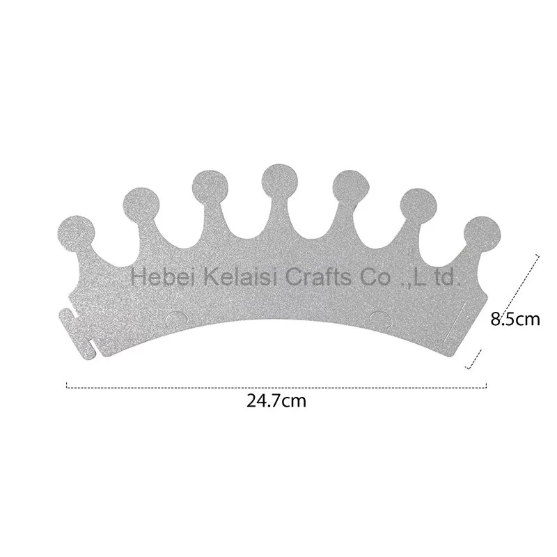 Hot Stamping Gold Silver Crown Party Hats For Kids Birthday