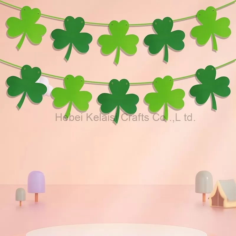 Clover Pulling Banner Irish Holiday Decorative Flag