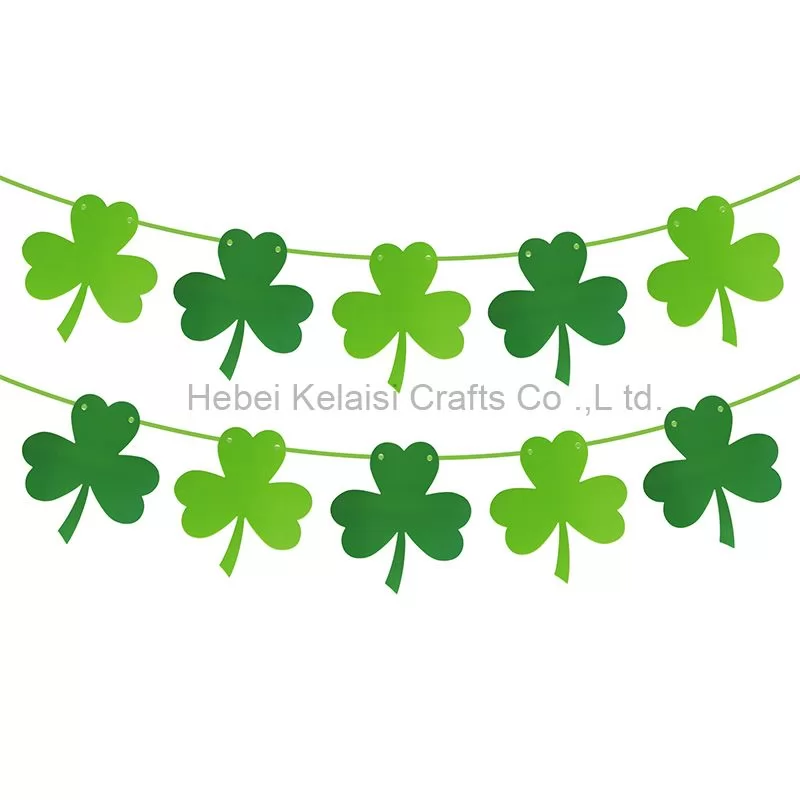 Clover Pulling Banner Irish Holiday Decorative Flag