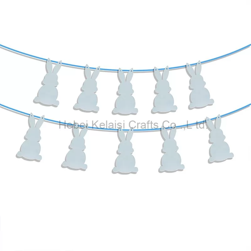 Rabbit Shape Happy Easter Banner