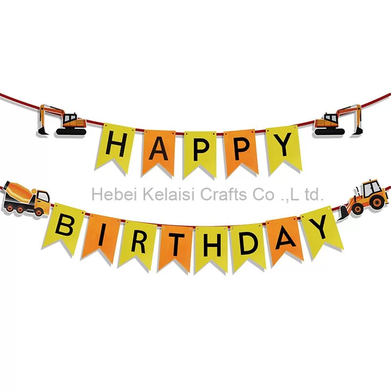 construction theme party decorations paper banner