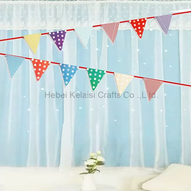 Birthday Party Colorful Decoration String Triangular Banner