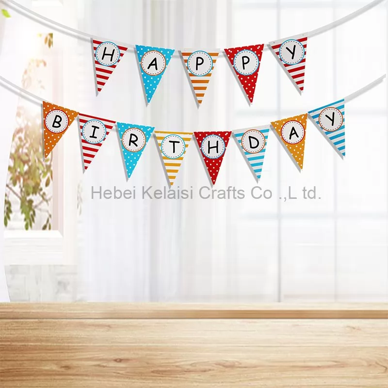 Birthday Party Colorful Decoration String Triangular Banner