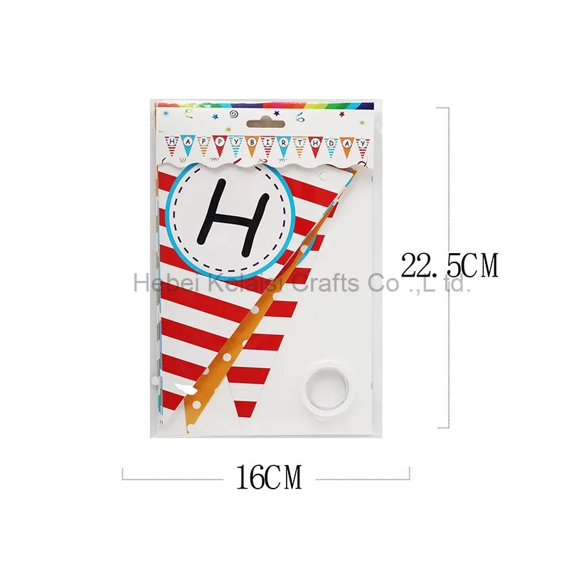 paper happy birthday 1st triangle banner garland flag