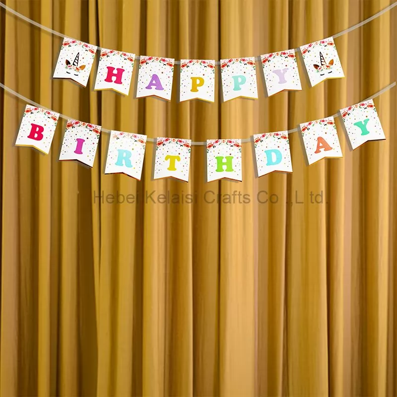 Unicorn Happy Birthday Banner