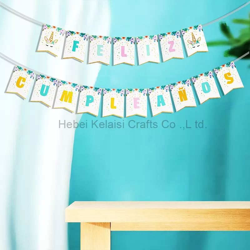 Unicorn Themed Party Favors Decorations Banner