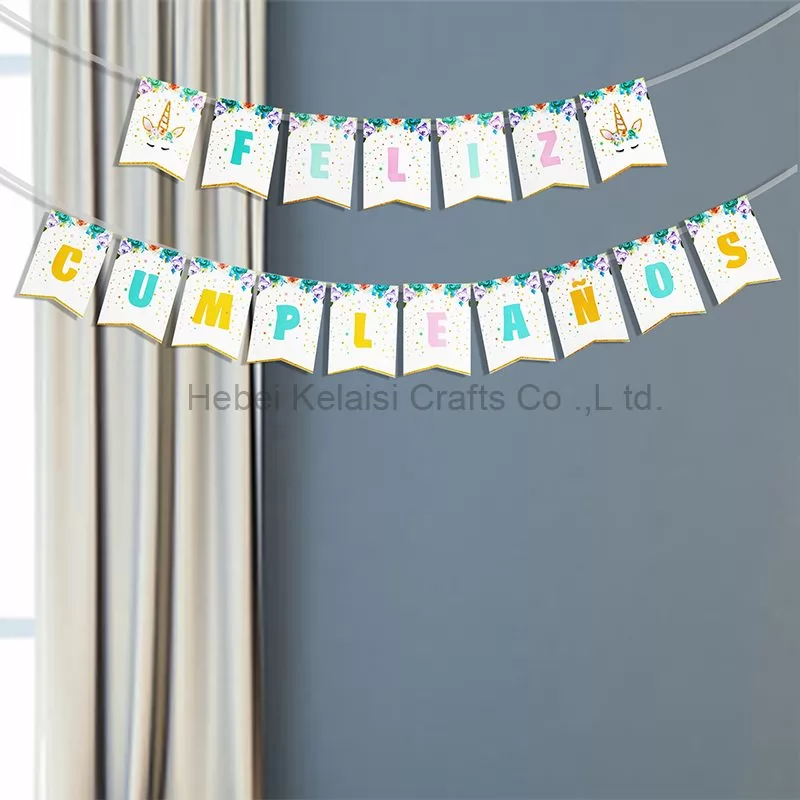 Unicorn Themed Party Favors Decorations Banner