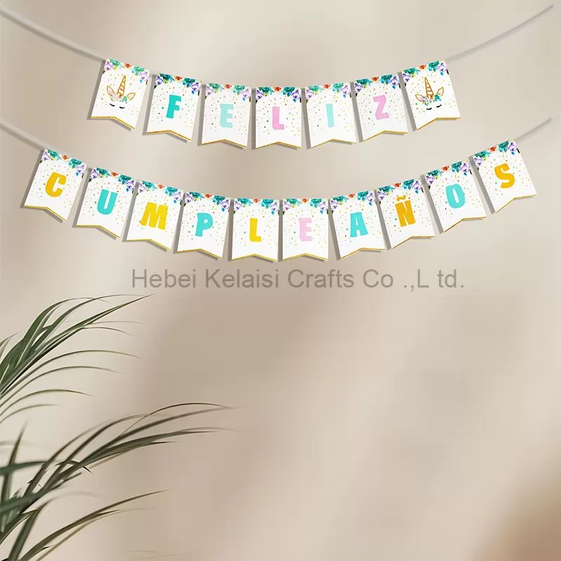 Unicorn Themed Party Favors Decorations Banner