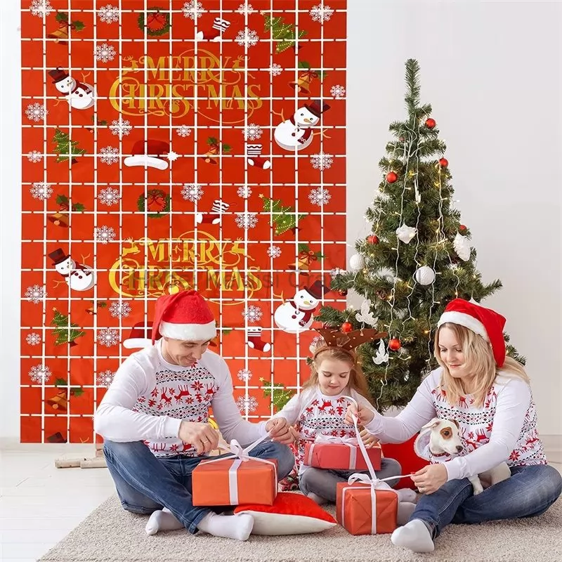 Square Christmas Fringe Curtain Party Scene Decoration