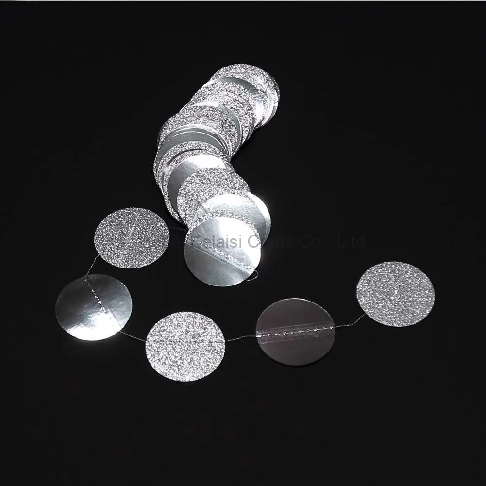 Silver wafer party wall decoration