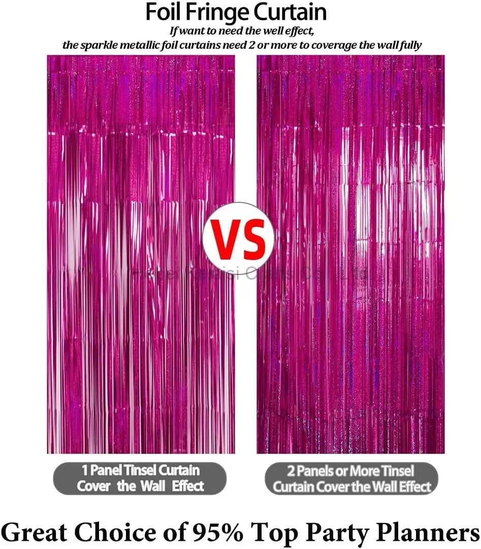 Metallic Foil Fringe Curtains