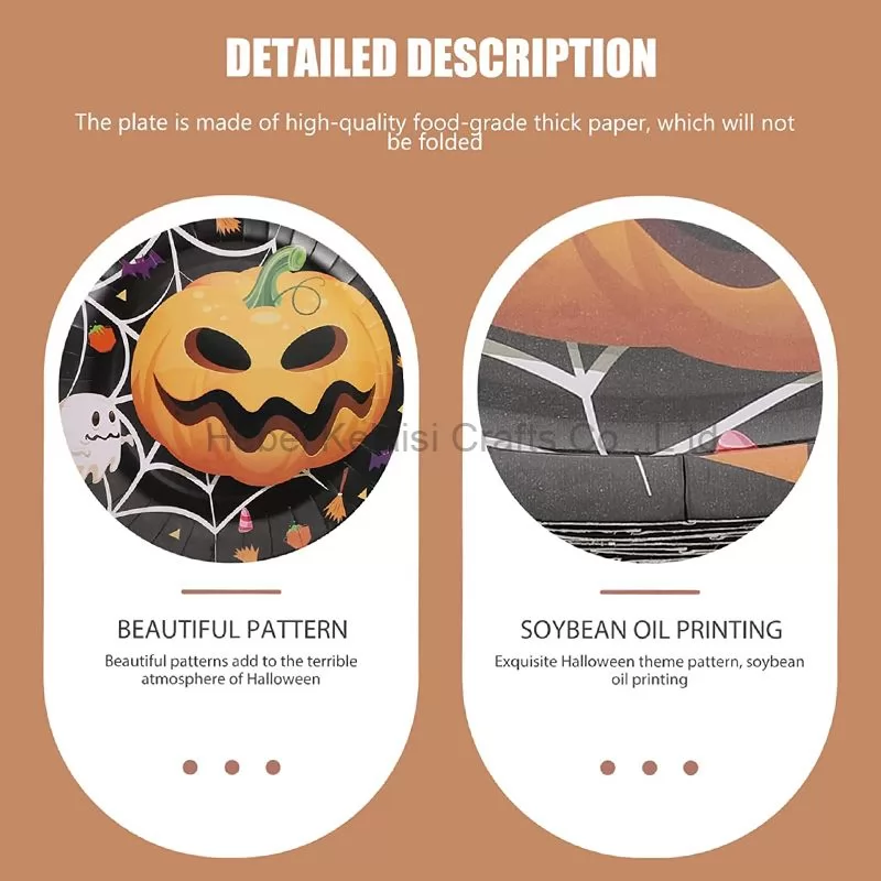 Halloween Party Set Disposable Dinnerware Set