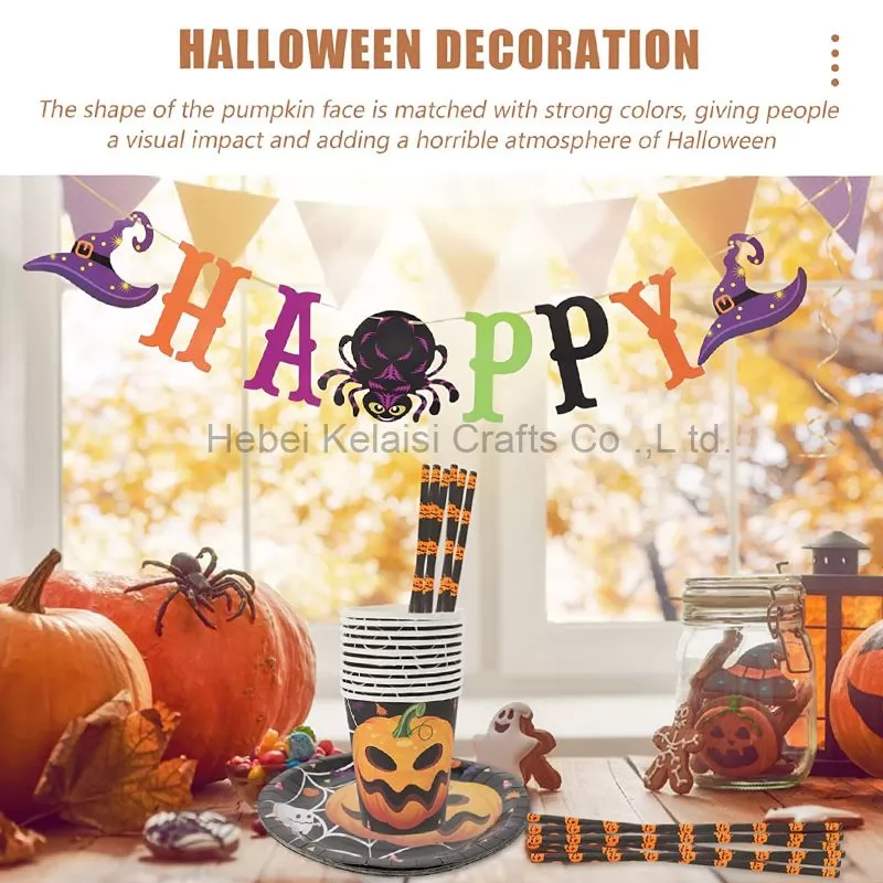 Halloween Party Set Disposable Dinnerware Set