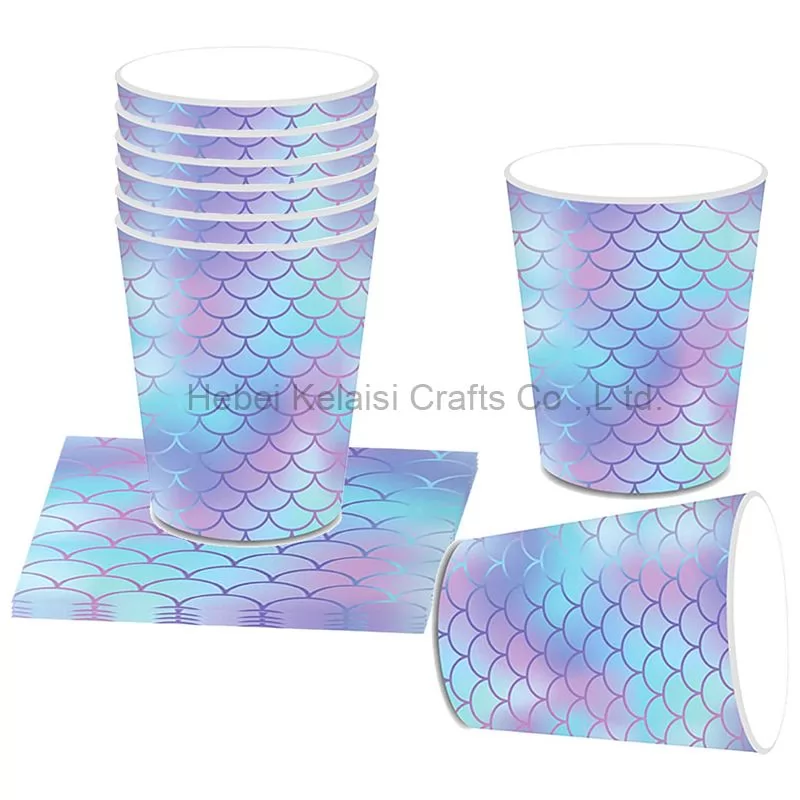 Mermaid Party Supplies Disposable Paper Cutlery Set