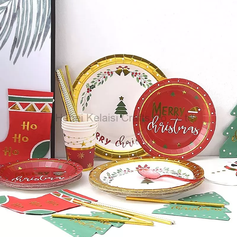 Christmas Paper Plates and Napkins Sets