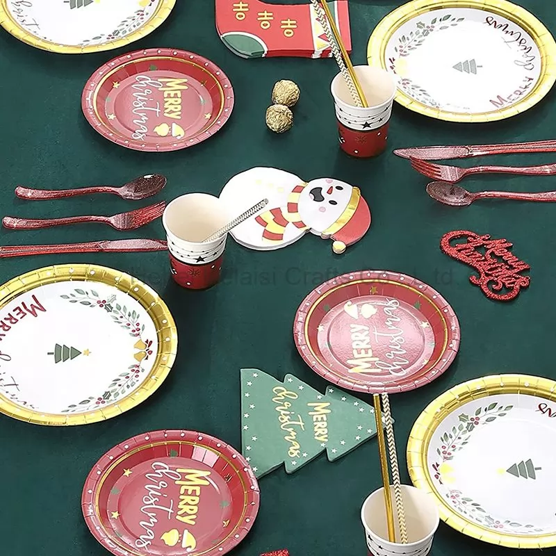 Christmas Paper Plates and Napkins Sets