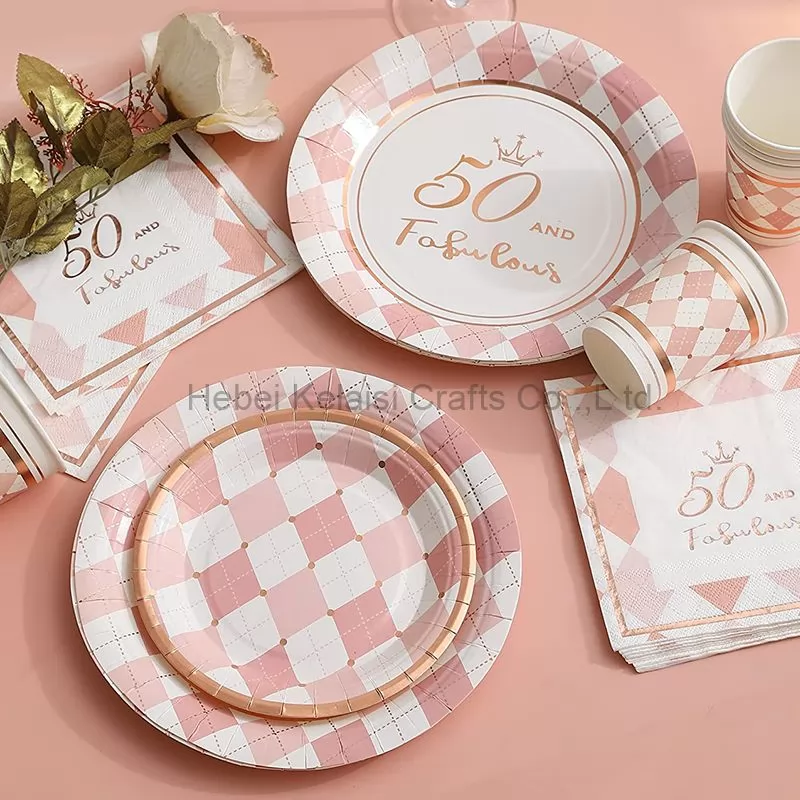 50th Birthday Plates and Napkins Party Supplies