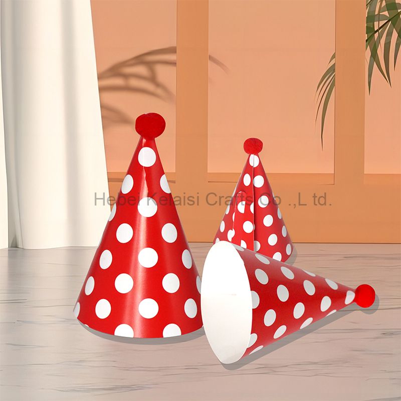 Colorful spotted birthday hat Supplies