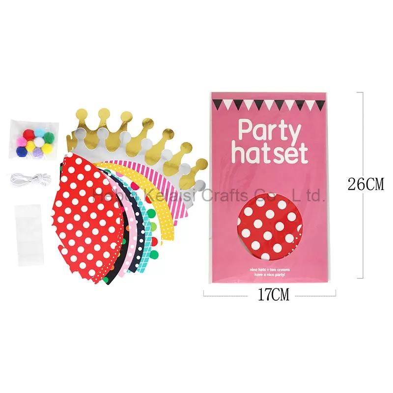 Colorful spotted birthday hat Supplies