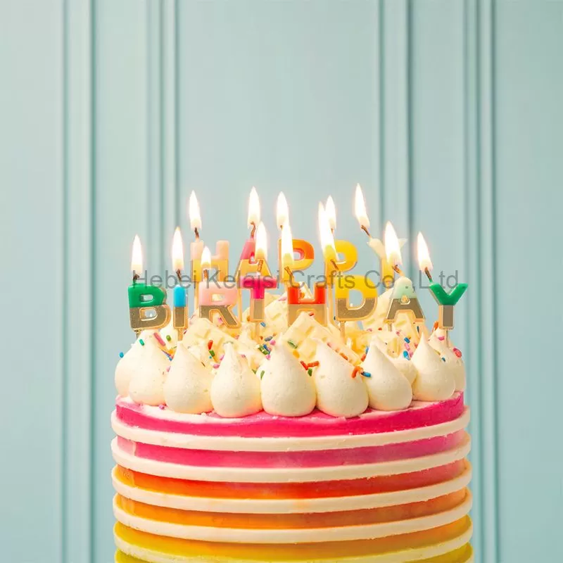 hooray birthday letter candles