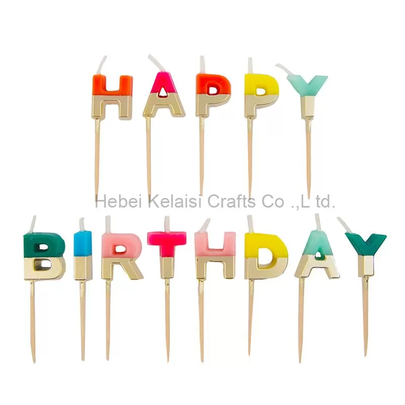 hooray birthday letter candles