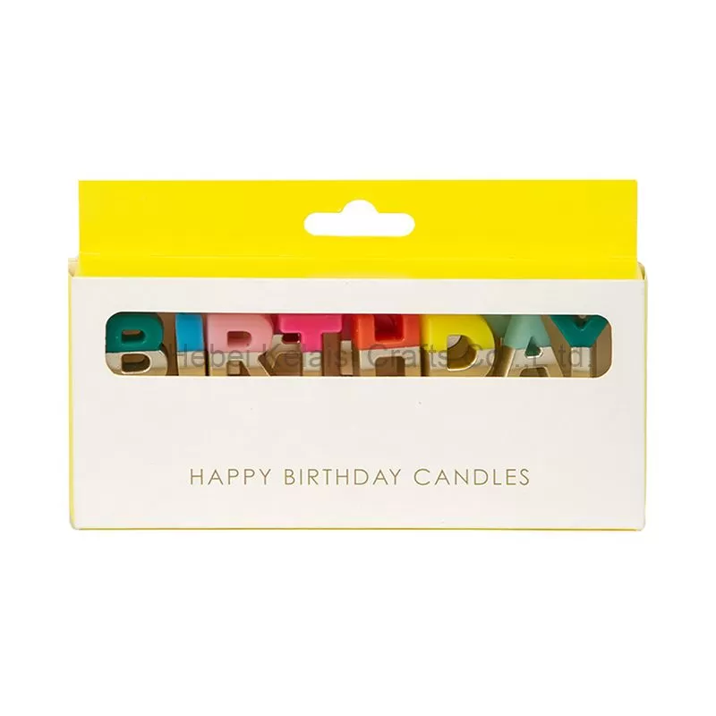 hooray birthday letter candles