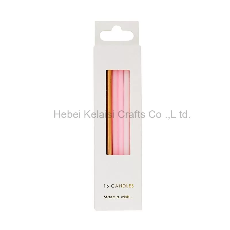 16pcs pink pencil candles