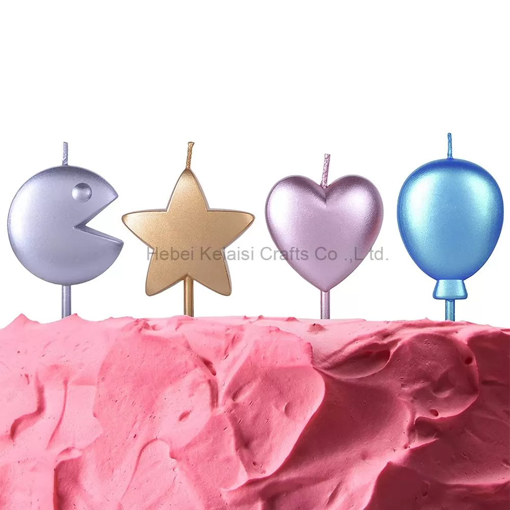 Gold Star Cake Decoration Candle Set