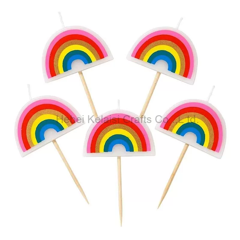 Rainbow Brights Rainbow Shaped Candles