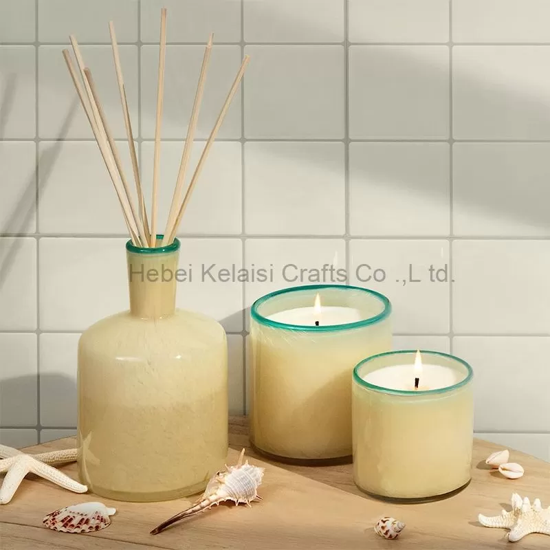 custom logo glass jar scented candle