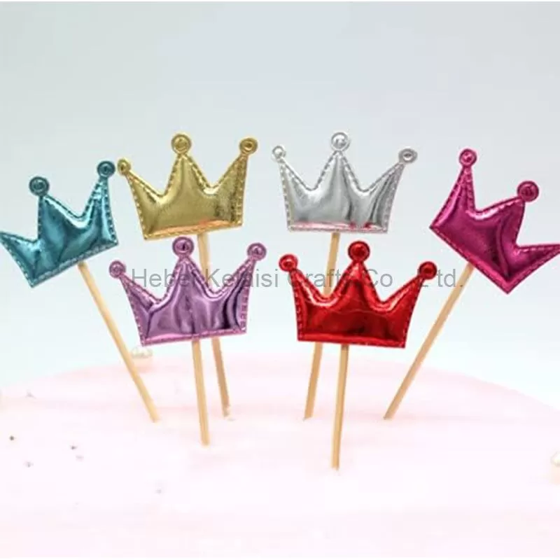 Crown Stars Heart Cupcake Flags Colorful Cake Topper