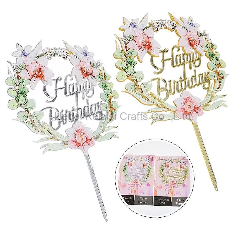 Acrylic birthday cake topper supplies