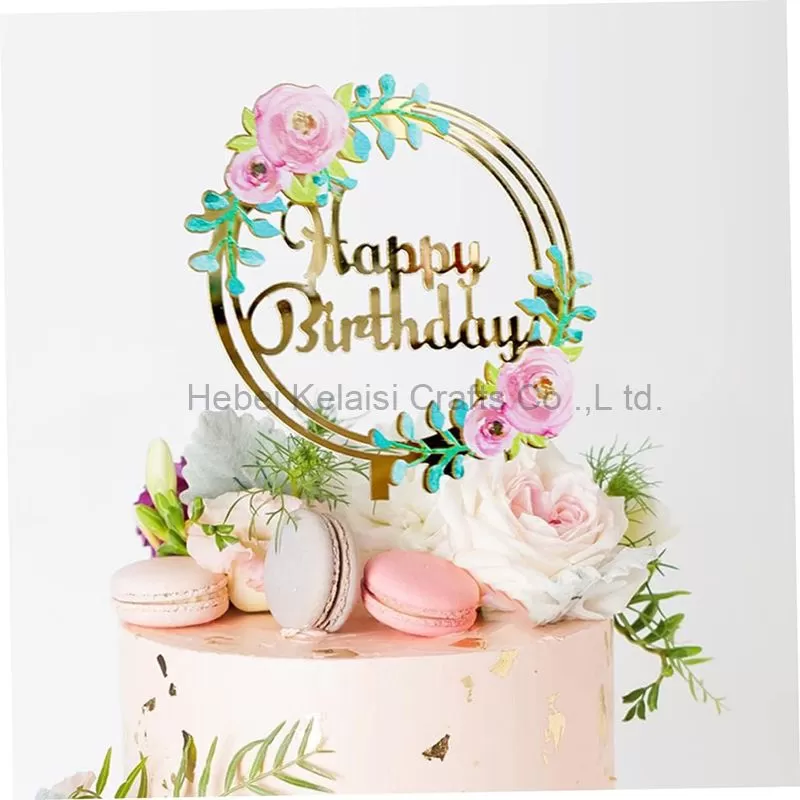 Birthday Party Cake Topper Flowers