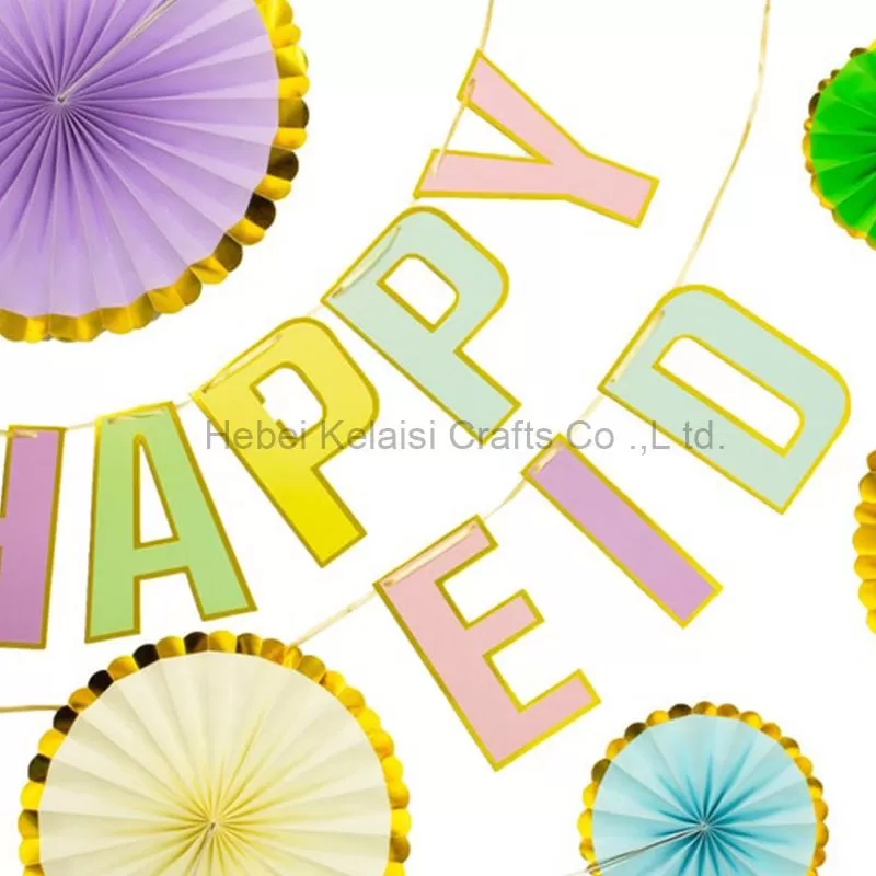 Macaron Flag Colorful HAPPY EID Banner