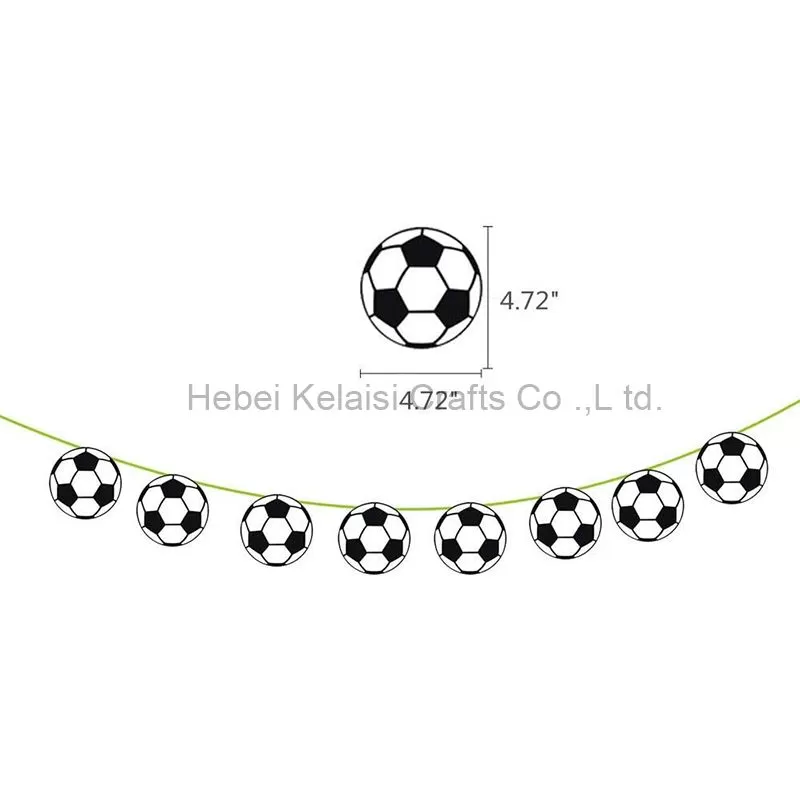 Soccer Themed Banner for Boys Girls Birthday