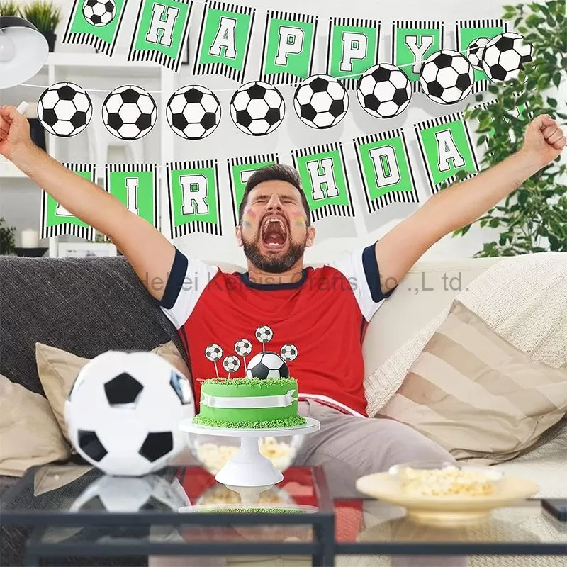 Soccer Themed Banner for Boys Girls Birthday