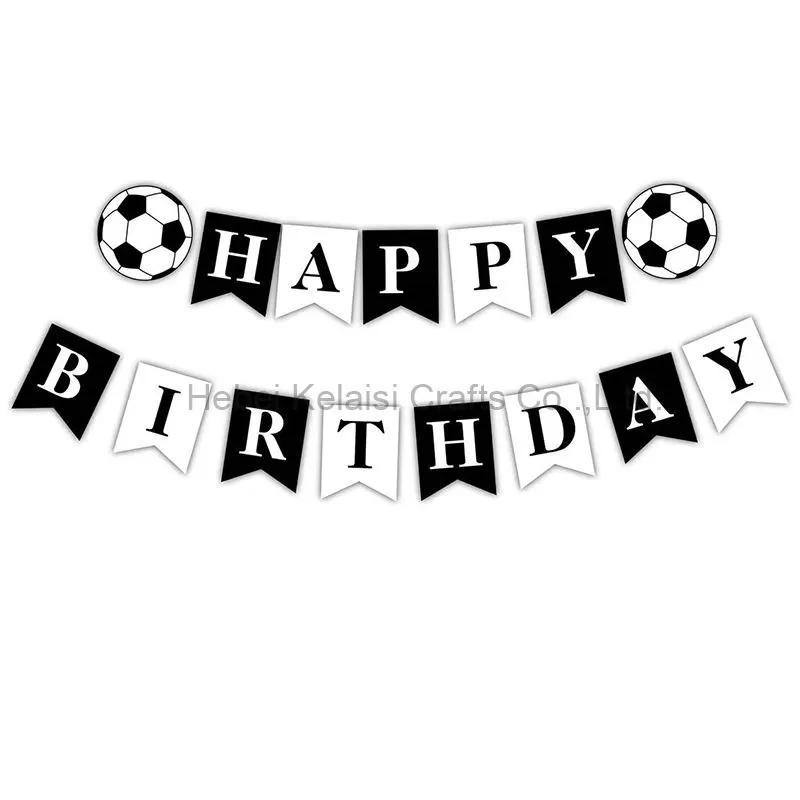 Soccer Themed Banner for Boys Girls Birthday