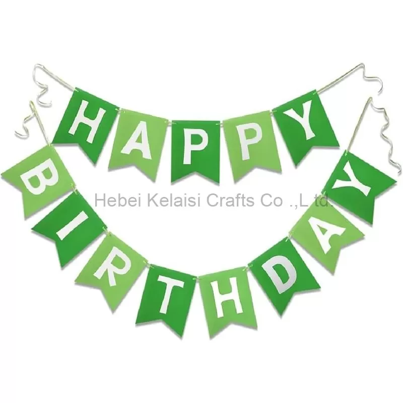 Happy birthday hot gold letter fishtail banner