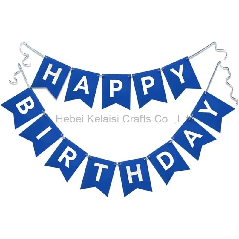 Happy birthday hot gold letter fishtail banner