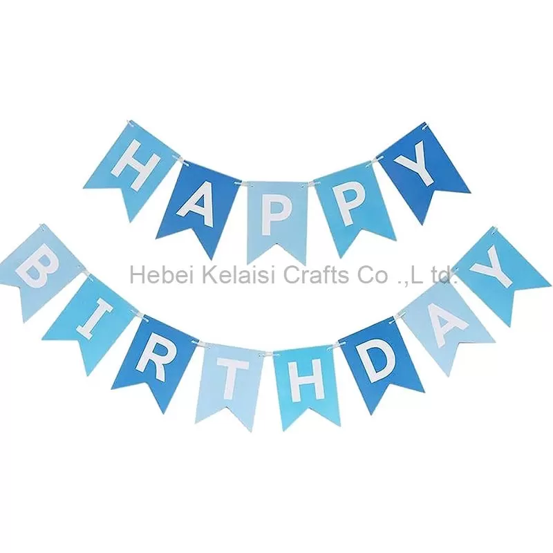 Happy birthday hot gold letter fishtail banner