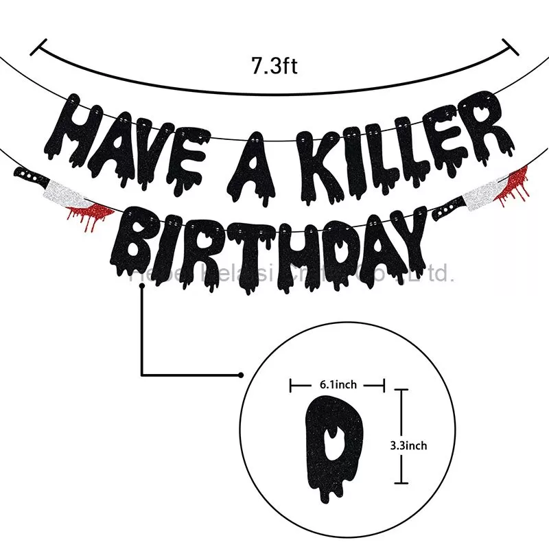 Glitter Have a Killer Birthday Banner