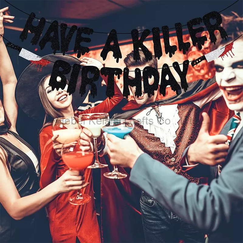 Glitter Have a Killer Birthday Banner