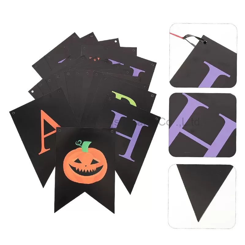 Halloween Pull Flag Happy Birthday Banners