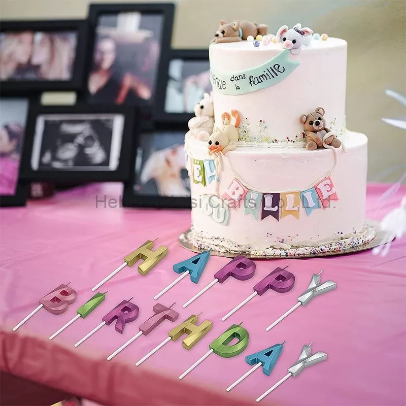 3D Letter Happy Birthday Candles