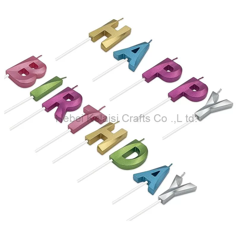 3D Letter Happy Birthday Candles