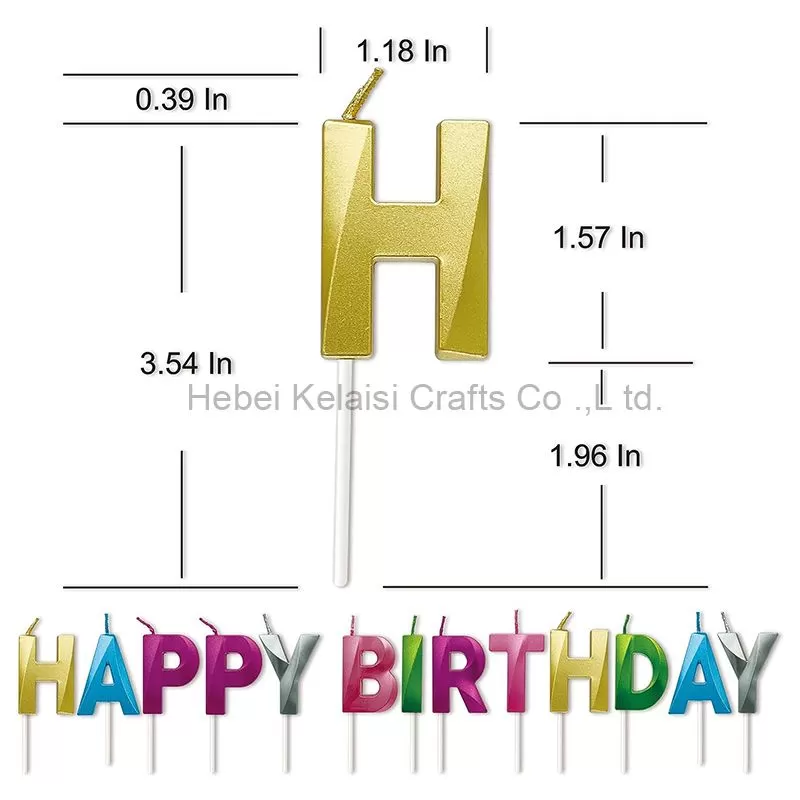 3D Letter Happy Birthday Candles