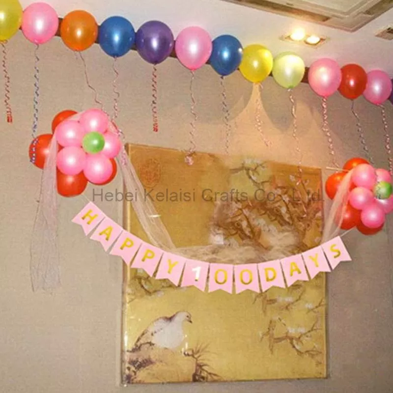 Baby Hundred Days Party Fishtail Bronze Bunting Happy 100 days